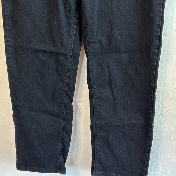 Curve Appeal Black Denim Comfy Stretchy Straight Leg Jeans Sz 10/30 - Picture 4 of 9